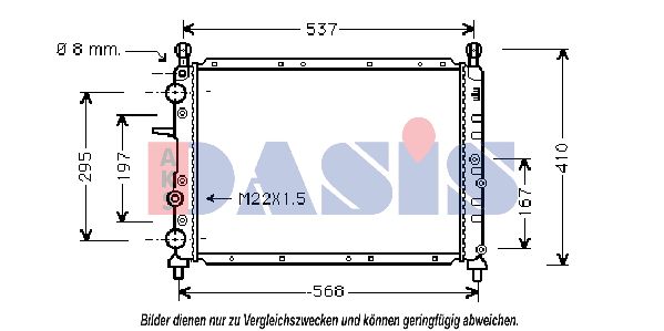 AKS DASIS Radiaator,mootorijahutus 080340N